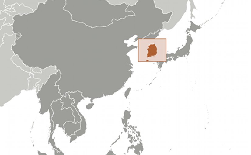 Location of South Korea. Source: CIA World Factbook.