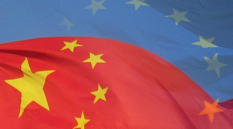 China and European Union flags