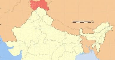 Location of Jammu and Kashmir in India. Source: WIkipedia Commons.