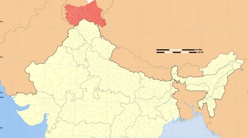 Location of Jammu and Kashmir in India. Source: WIkipedia Commons.