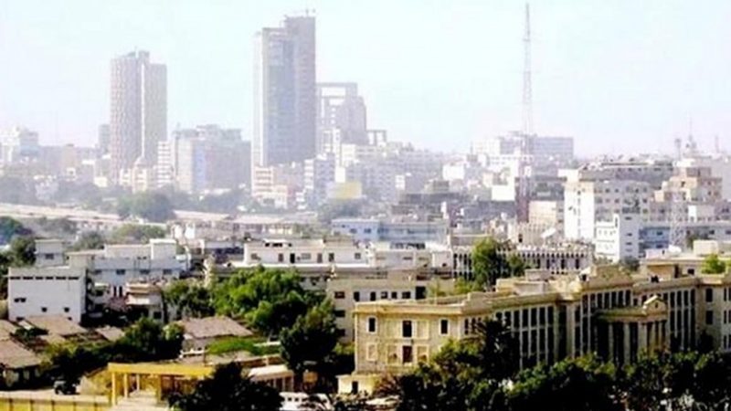 Downtown Karachi, Pakistan. Photo by Asjad Jamshed, Wikipedia Commons.