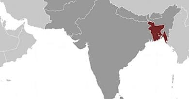 Location of Bangladesh. Source: CIA World Factbook.