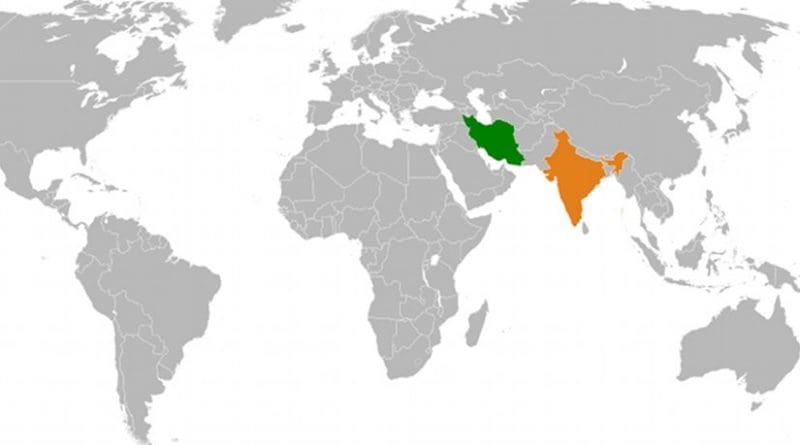 Location of India and Iran