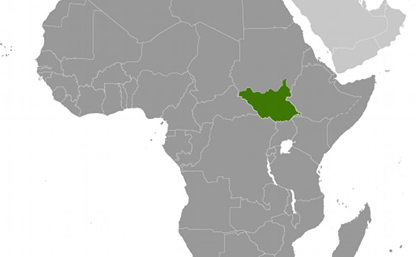 Location of South Sudan