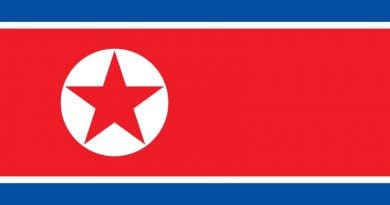 North Korea's flag. Source: Wikipedia Commons.