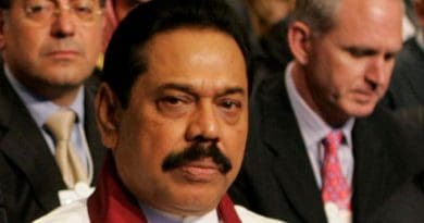 Sri Lanka's Mahinda Rajapakse. Photo by Nader Daoud, Wikipedia Commons.