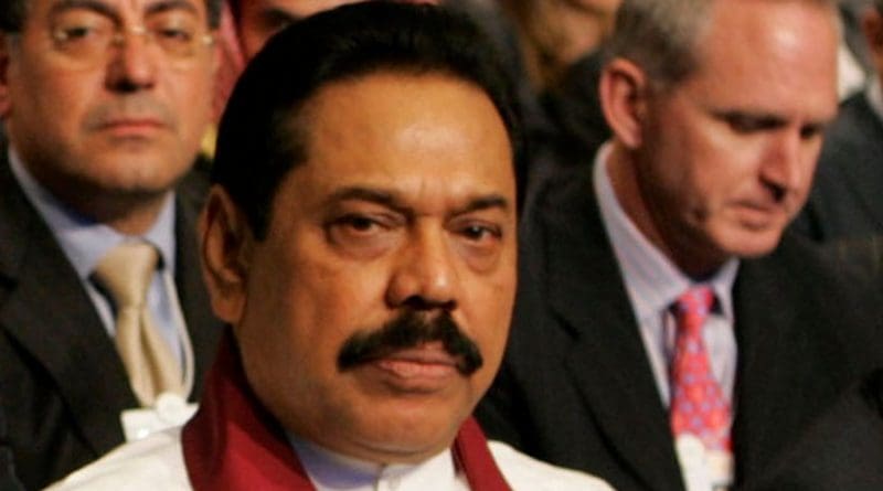 Sri Lanka's Mahinda Rajapakse. Photo by Nader Daoud, Wikipedia Commons.