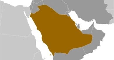 Location of Saudi Arabia. Source: CIA World Factbook.