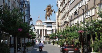 Skopje, North Macedonia. Photo by Rašo, Wikipedia Commons.