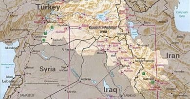 Kurdish-inhabited area, by CIA