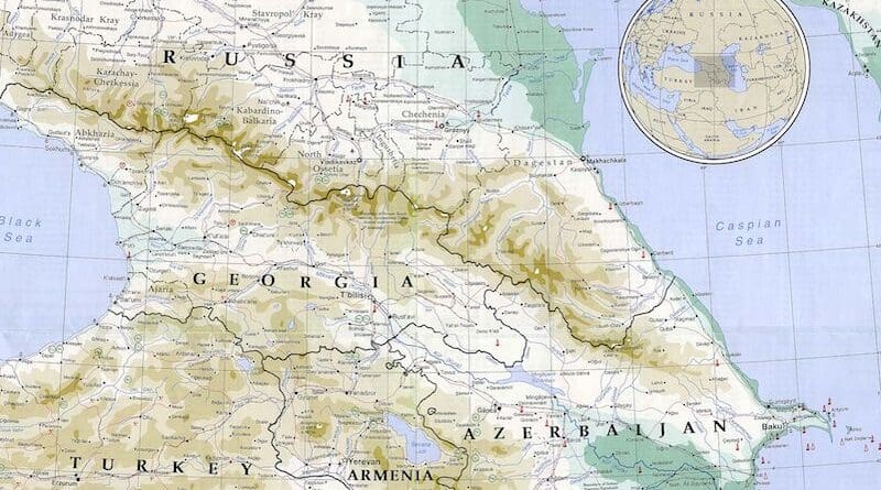 Map of Caucasus region prepared by the U.S. State Department, Wikipedia Commons.