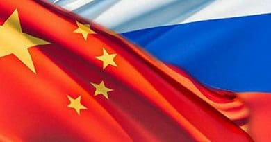 China and Russia flags