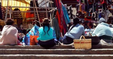 Women in Ecuador market.