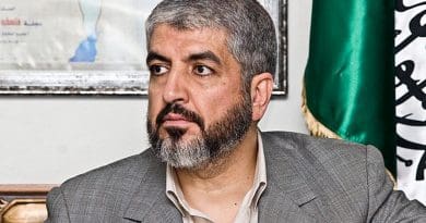 Current Hamas leader, Khaled Meshaal. Photo by Trango, Wikipedia Commons.
