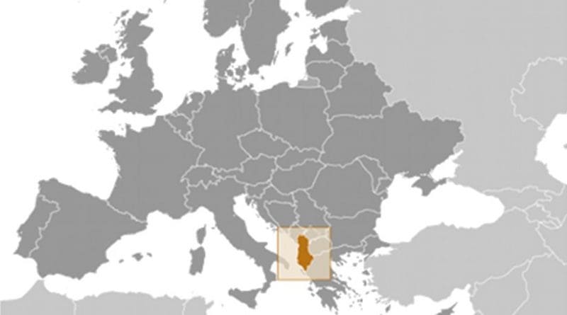 Location of Albania. Source: CIA World Factbook.