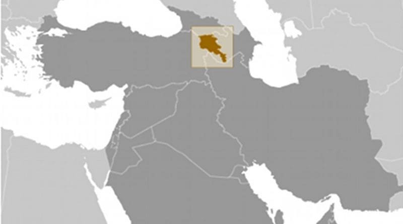 Location of Armenia. Source: CIA World Factbook.