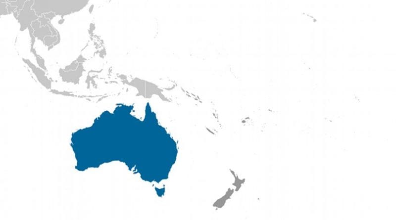 Location of Australia. Source: CIA World Factbook.