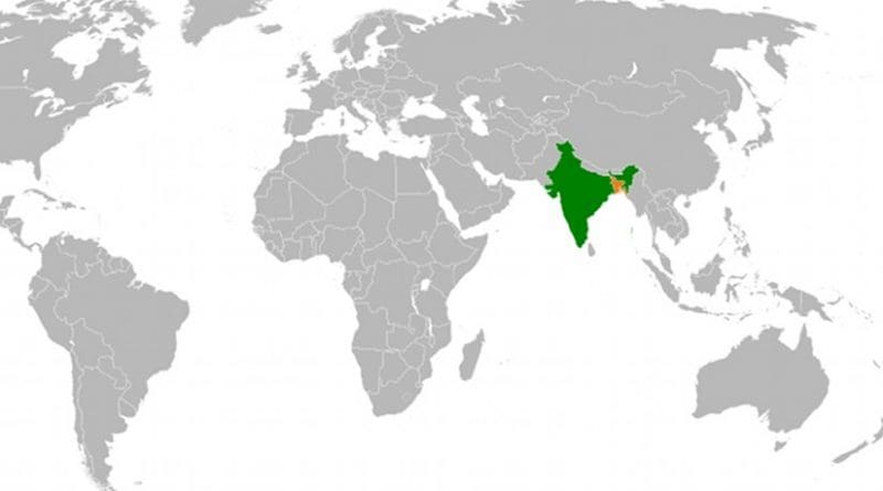 Location of Bangladesh and India. Source: Wikipedia Commons.