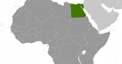 Location of Egypt. Source: CIA World Factbook.