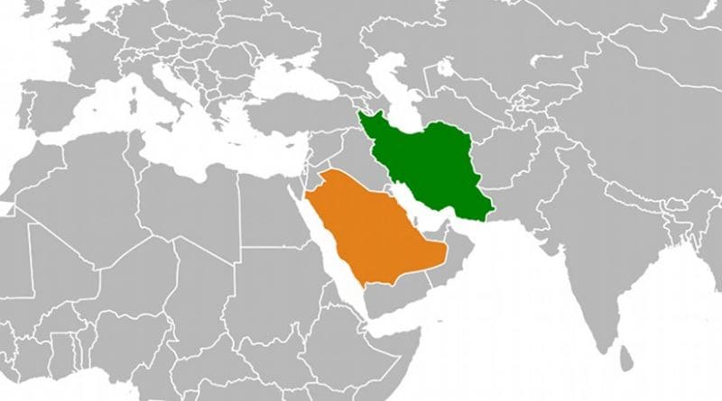 Location of Iran and Saudi Arabia. Source: Wikipedia Commons.