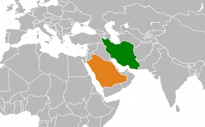 Location of Iran and Saudi Arabia. Source: Wikipedia Commons.