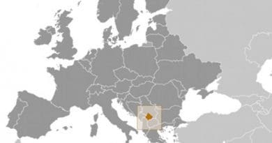 Location of Kosovo. Source: CIA World Factbook.