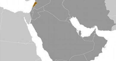 Location of Lebanon. Credit: CIA World Factbook.