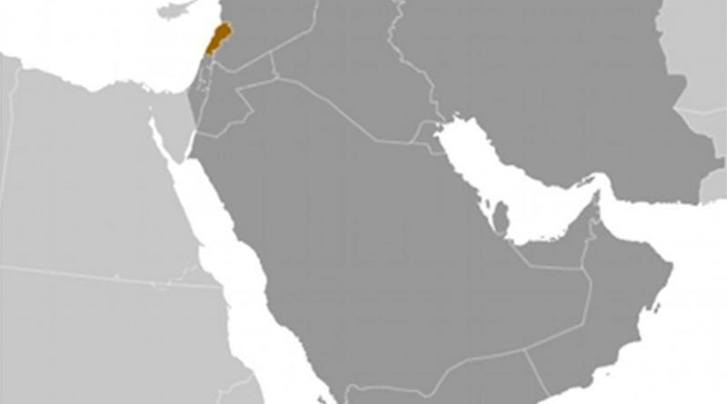 Location of Lebanon. Credit: CIA World Factbook.