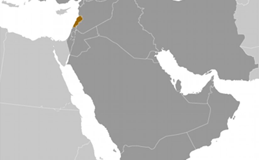 Location of Lebanon. Credit: CIA World Factbook.