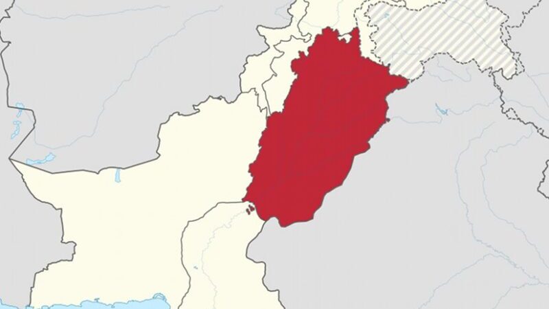Location of Punjab in Pakistan. Source: Wikipedia Commons.