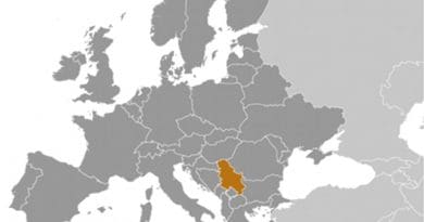 Location of Serbia. Source: CIA World Factbook.