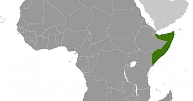 Location of Somalia. Source: CIA World Factbook
