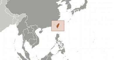 Location of Taiwan. Source: CIA World Factbook.