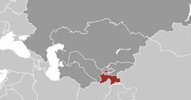 Location of Tajikistan. Source: CIA World Factbook.