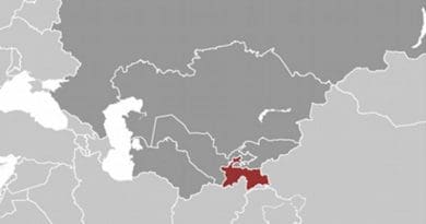 Location of Tajikistan. Source: CIA World Factbook.