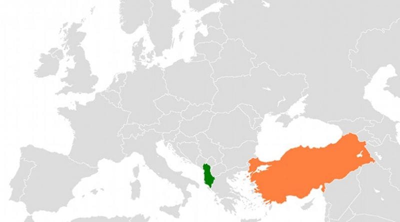Locations of Albania and Turkey. Source: CIA World Factbook.