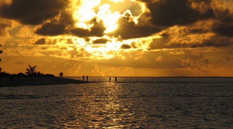 Sunset in the Maldives.