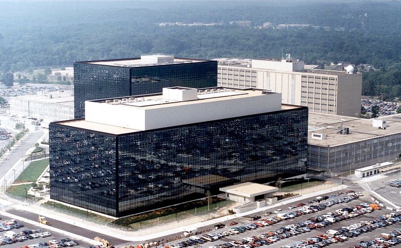 Headquarters of the NSA at Fort Meade, Maryland.. Source: NSA, Wikipedia Commons.