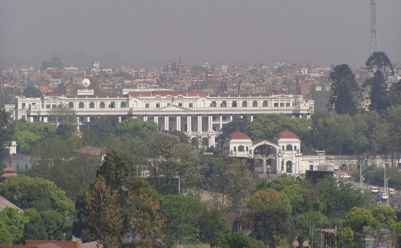 Singha Durbar, the seat of Nepal's government. Photo by Sigismund von Dobschütz, Wikipedia Commons.