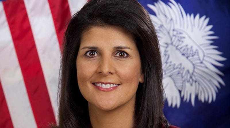 Nikki Haley. Official South Carolina Governor's Office Photo by Sam Holland, Wikipedia Commons.