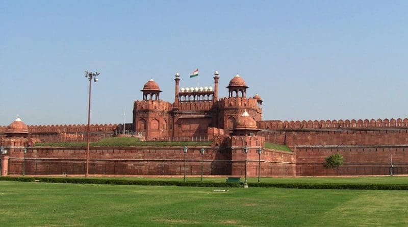 The Red Fort, Delhi, India. Photo by Alex Furr, Wikipedia Commons.