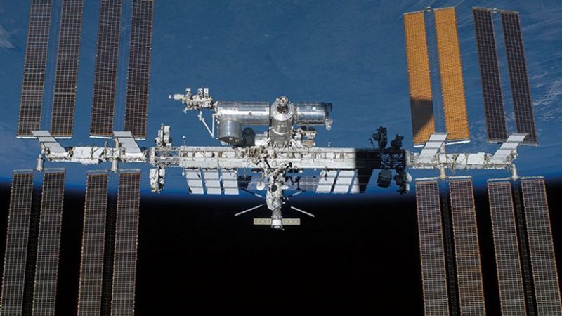 International Space Station viewed over Earth's horizon (NASA)