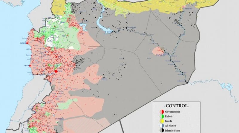 Syrian civil war. Source: Wikimedia Commons.