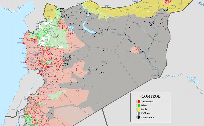 Syrian civil war. Source: Wikimedia Commons.