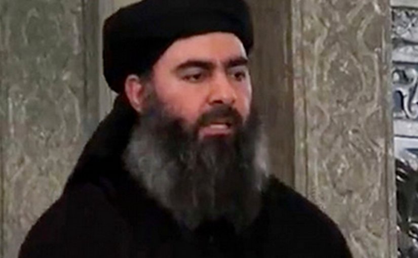 Islamic State's Abu Bakr al-Baghdadi. Photo by Al-Furqān Media, official media arm of Islamic State terrorist group.