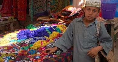 Boy in bazaar in Afghanistan.