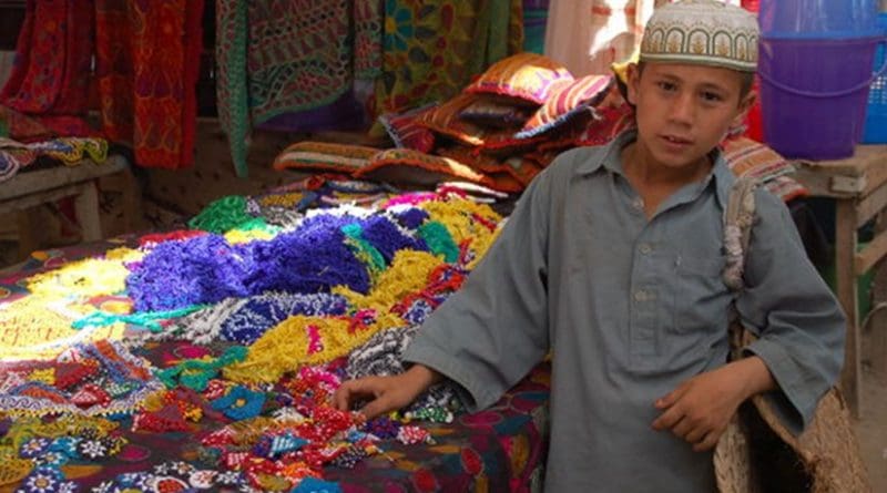 Boy in bazaar in Afghanistan.