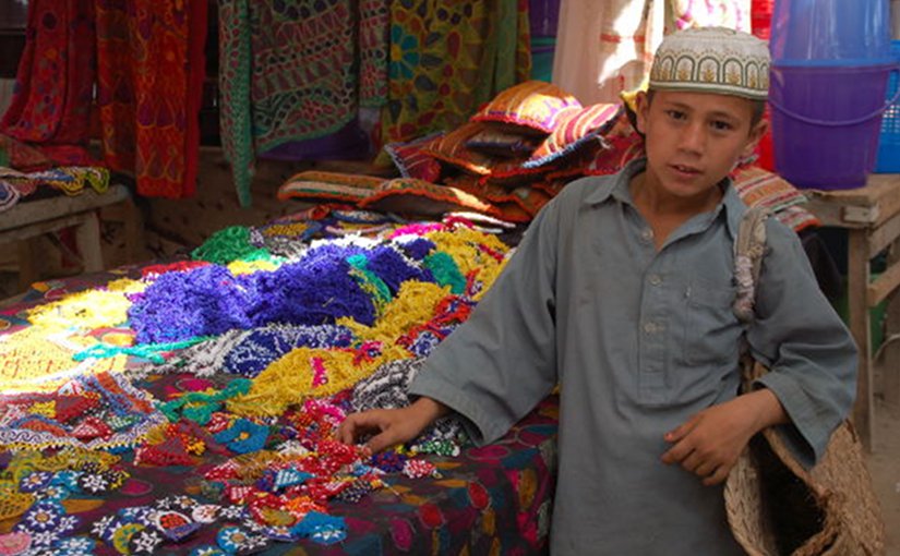 Boy in bazaar in Afghanistan.