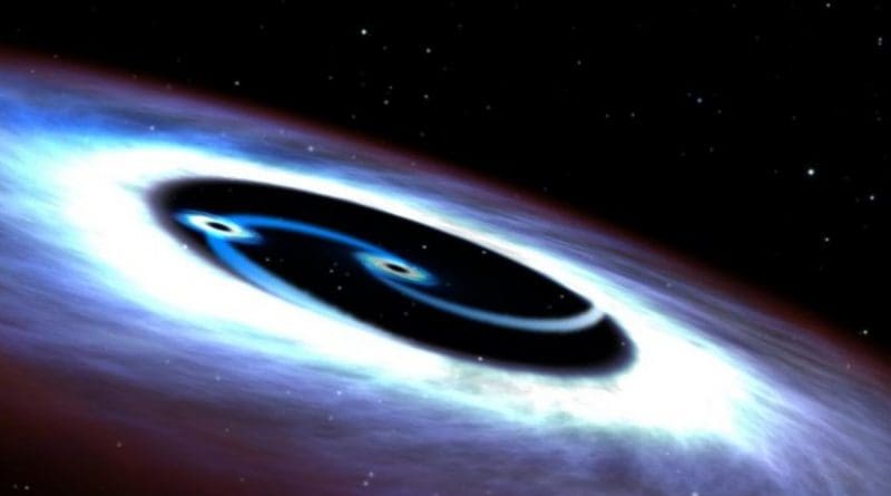 OU astrophysicist and his Chinese collaborator used observations from NASA's Hubble Space Telescope to find two supermassive black holes in Markarian 231. Credit Space Telescope Science Institute, Baltimore, Maryland