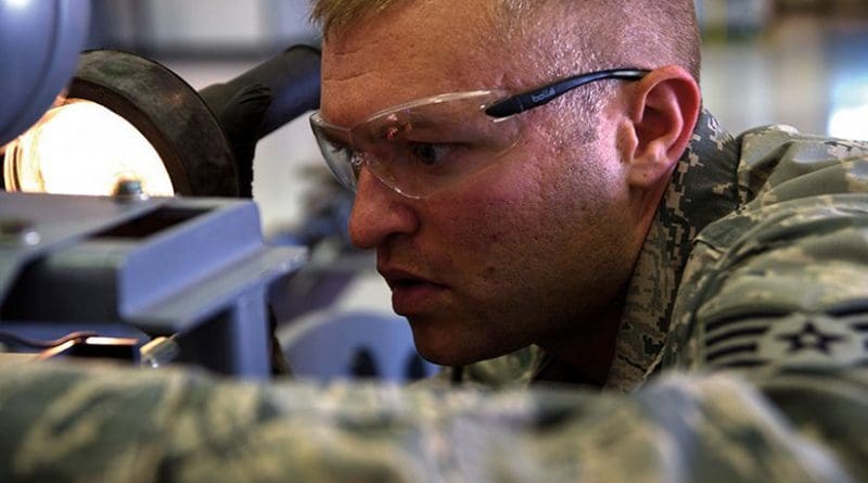 Aerospace Ground Equipment craftsman remains vigilant over 761 pieces of equipment for MQ-1 Predator and MQ-9 Reaper unmanned aerial vehicles (U.S. Air Force/Christian Clausen)